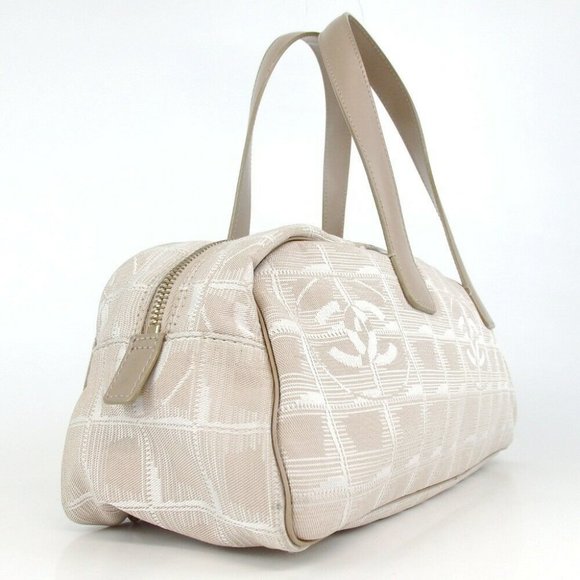 CHANEL Handbag Nylon jacquard with beige Leather - Picture 3 of 15